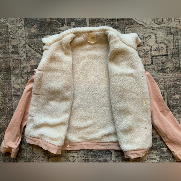 Harper Heritage Francesca's Pink Soft Corduroy Sherpa Lined Jacket Size Small - Picture 8 of 8